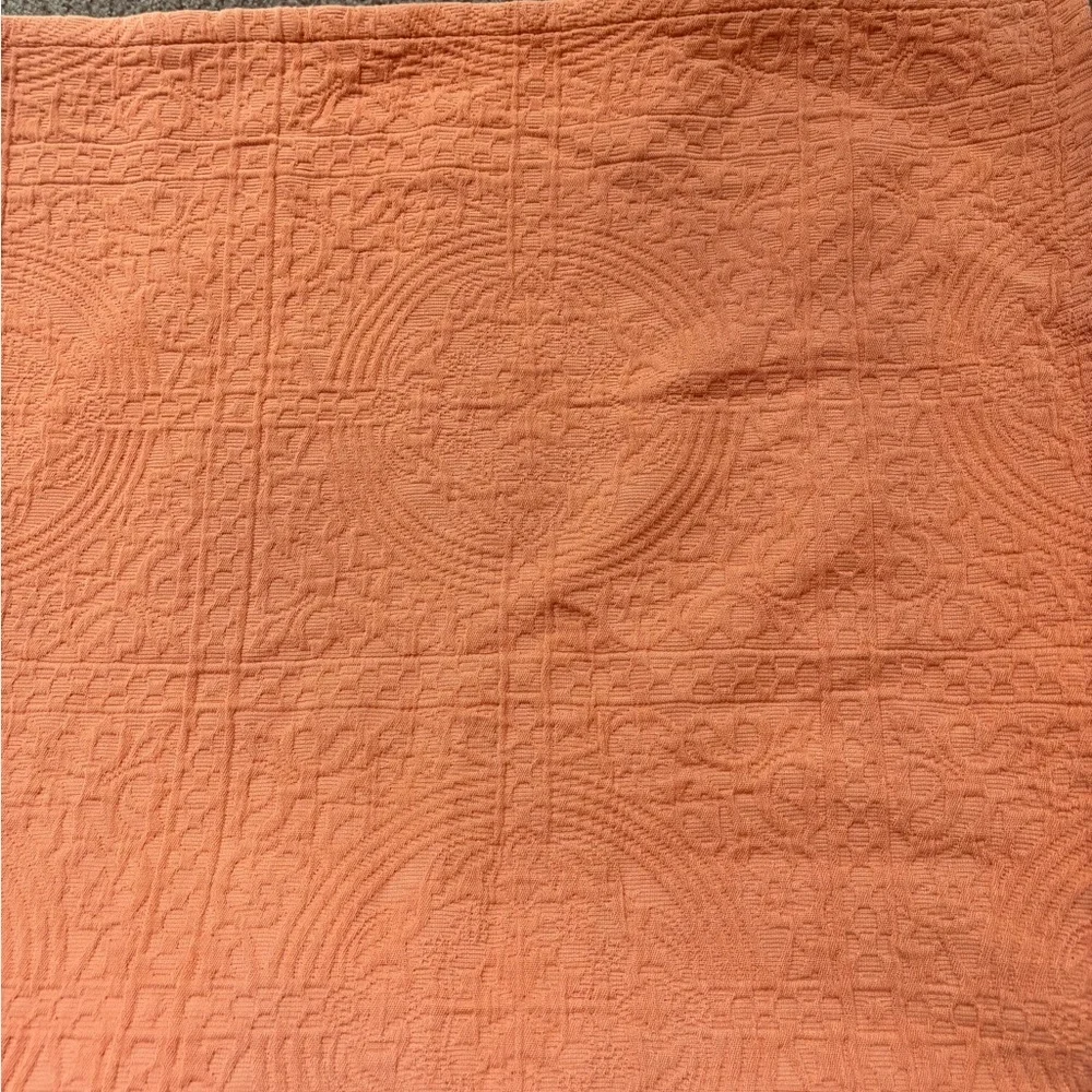 Superior Cotton Fleur De Lis Bedspread 100% Cotton Raised Medallion Quilt Only